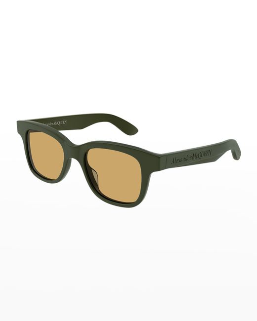 Alexander McQueen Debossed Logo Rectangle Sunglasses