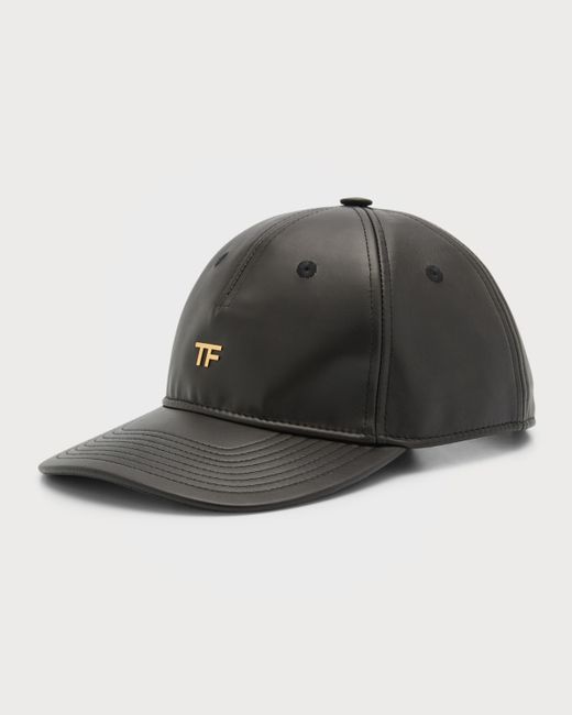 Tom Ford TF Logo Leather Baseball Cap