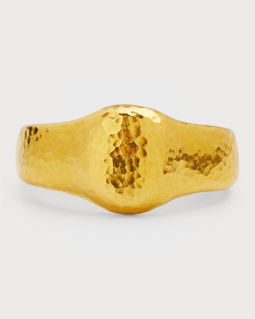 Gurhan Hammered 22K Yellow Signet Ring