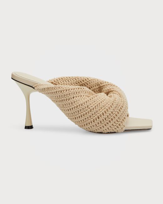Studio Amelia Croissant Crochet Mule Sandals