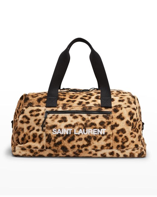 Saint Laurent Nuxx Leopard Logo Duffle Bag