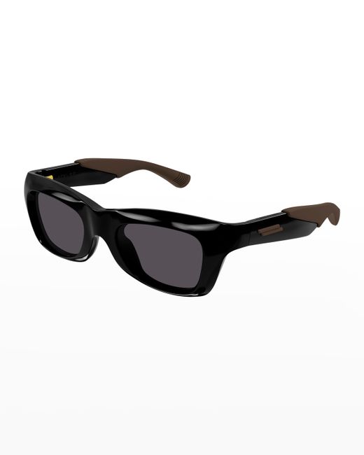 Bottega Veneta Molded Plastic Rectangle Sunglasses