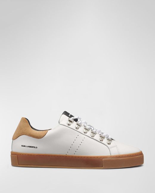Karl Lagerfeld Leather Low-Top Sneakers