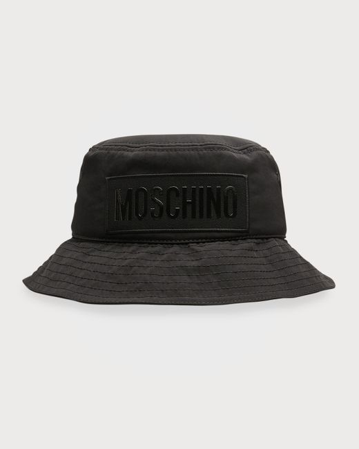 Moschino Tonal Logo Nylon Bucket Hat