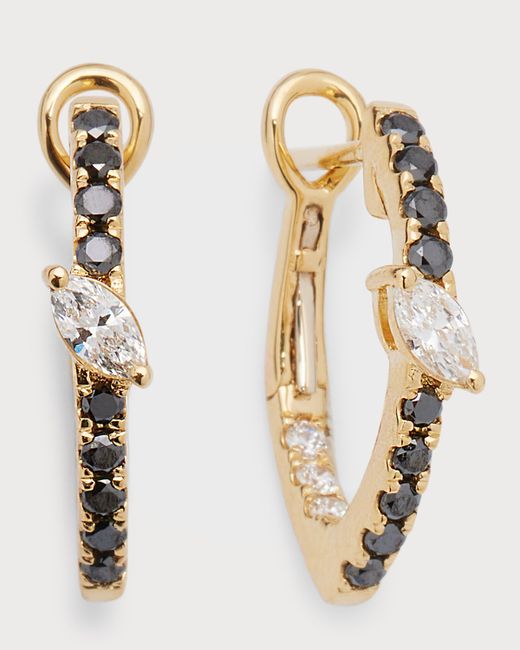 Frederic Sage 18k Gold Marquise-Cut Diamond Hoop Earrings
