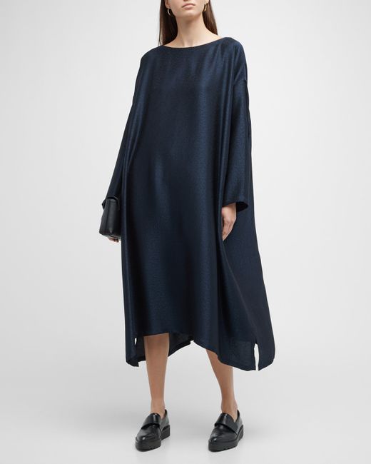 eskandar Wide A-Line Scoop-Neck Midi Dress