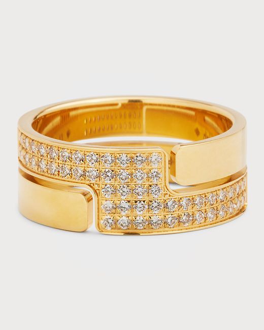 Dinh Van Gold 70S Medium Diamond Ring 54