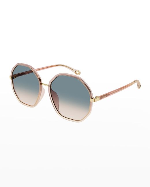 Chloé Ombreacute Round Injection Plastic Sunglasses