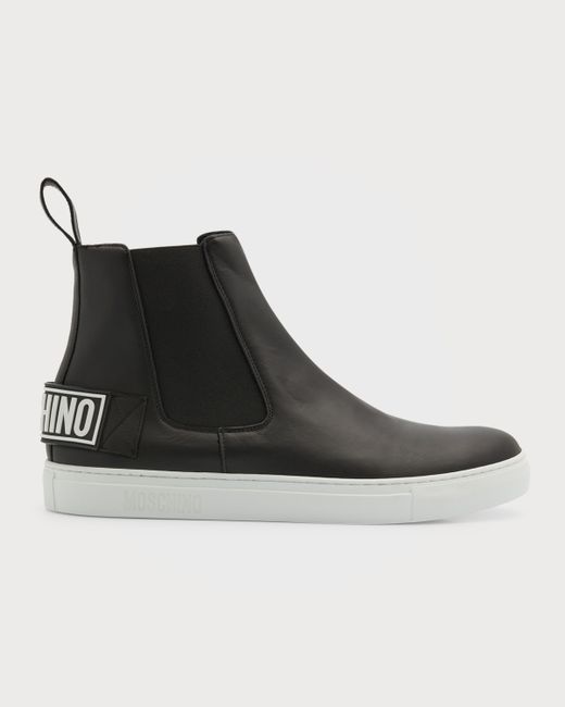 Moschino Logo Leather Chelsea Boot Sneakers