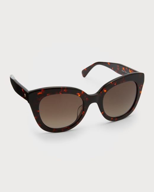 Kate Spade New York belah two-tone acetate cat-eye sunglasses