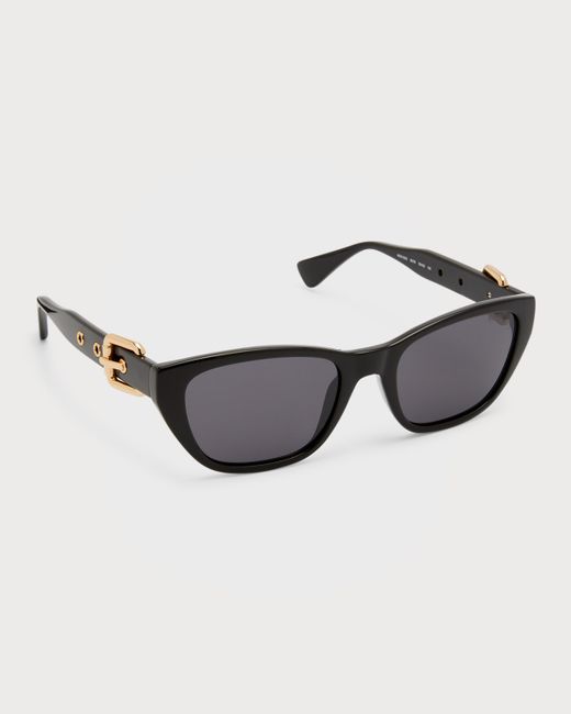 Moschino Buckle Nylon Plastic Cat-Eye Sunglasses