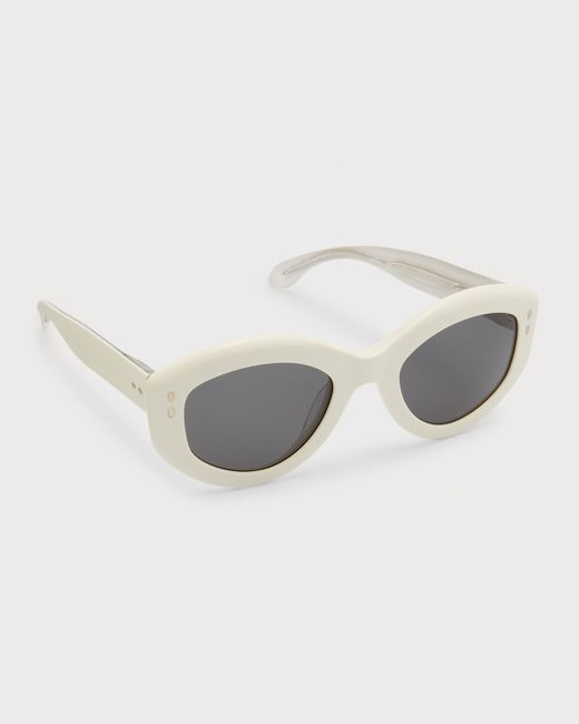 Isabel Marant Logo Oval Acetate Sunglasses