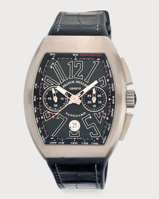 Franck Muller 45mm Vanguard Chronograph Watch with Alligator Strap