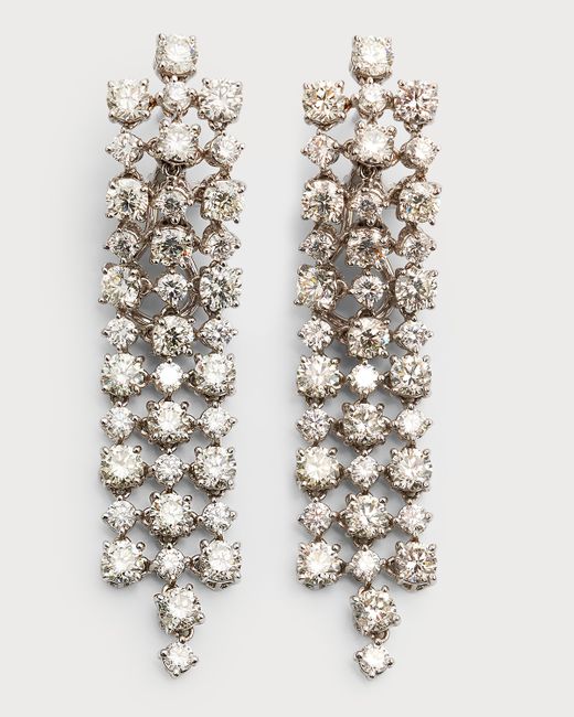 Cassidy Diamonds Gold 3-Row Diamond Chandelier Earrings