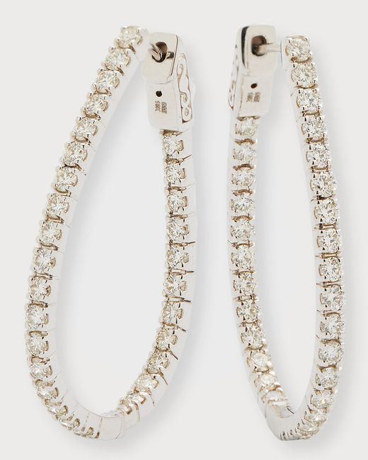 Cassidy Diamonds Diamond Inside-Out Oval Hoop Earrings
