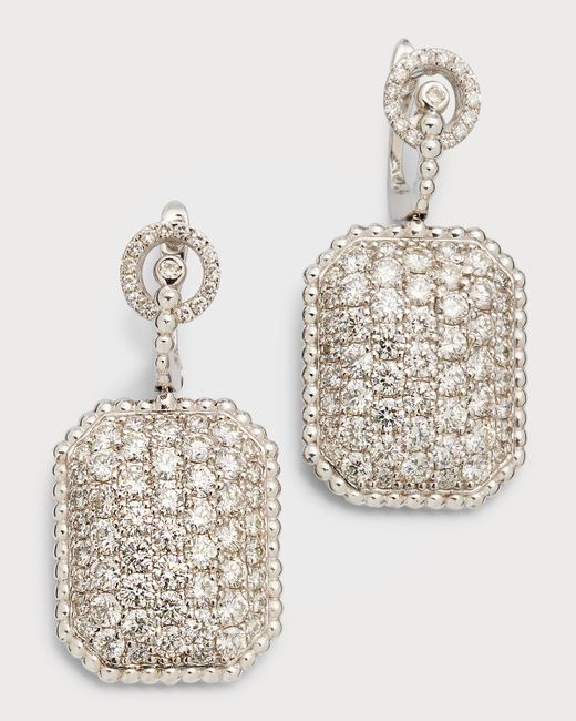Cassidy Diamonds Gold Square Diamond Chandelier Earrings