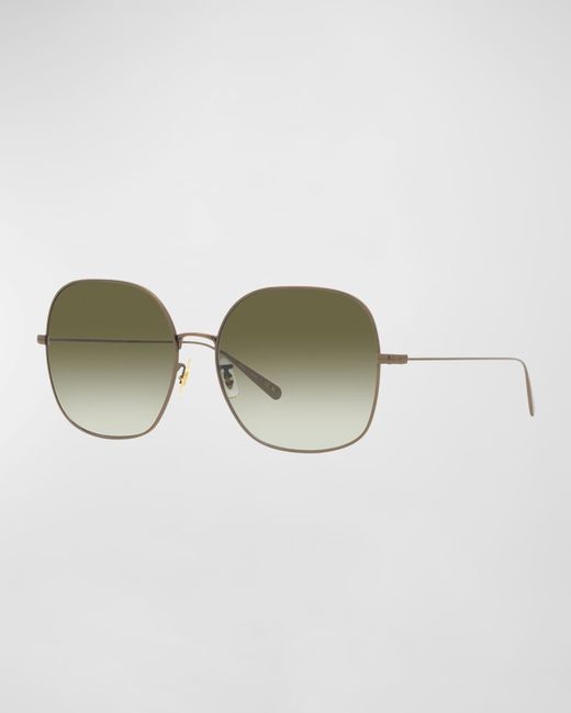 Brunello Cucinelli & Oliver Peoples Gradient Round Titanium Sunglasses