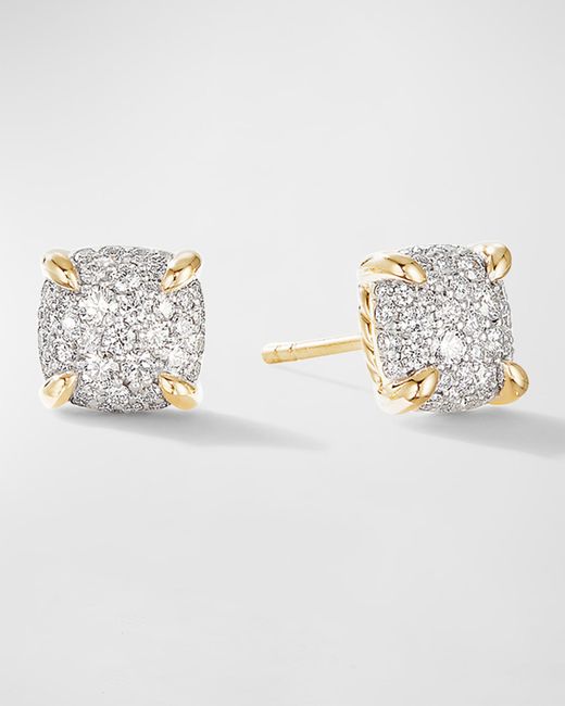 David Yurman Chatelaine Earrings with Diamonds in 18K Gold 7mm