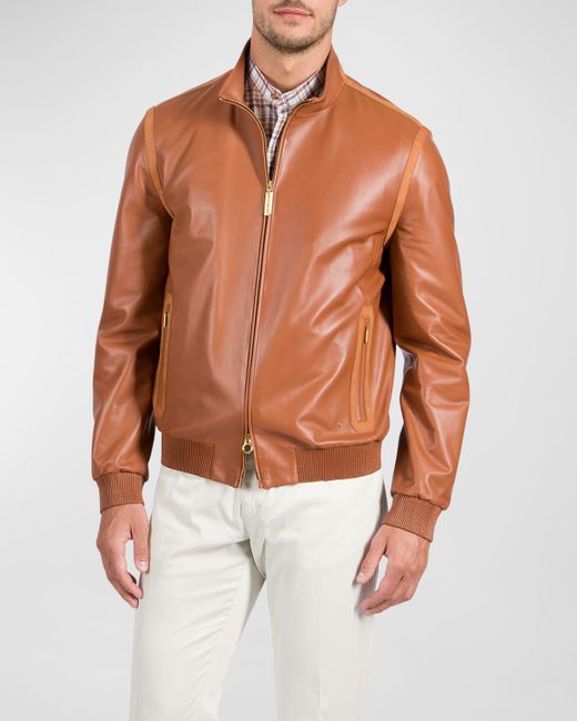 Stefano Ricci Leather Bomber Jacket