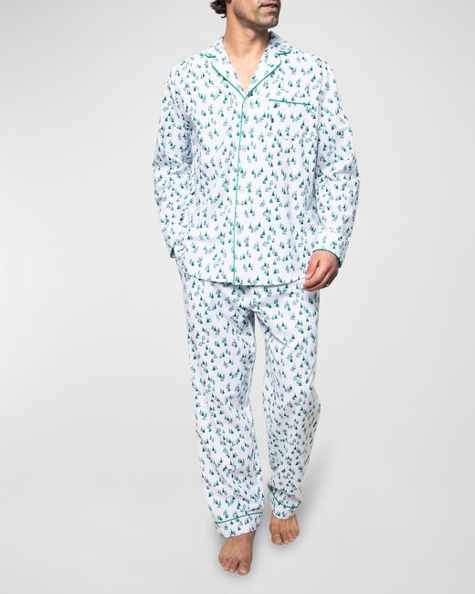 Petite Plume Forest-Print Pajama Set