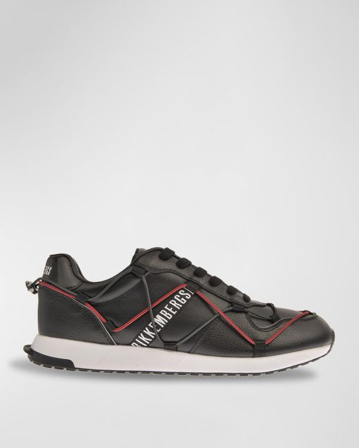 Bikkembergs Drawcord Leather Low-Top Sneakers