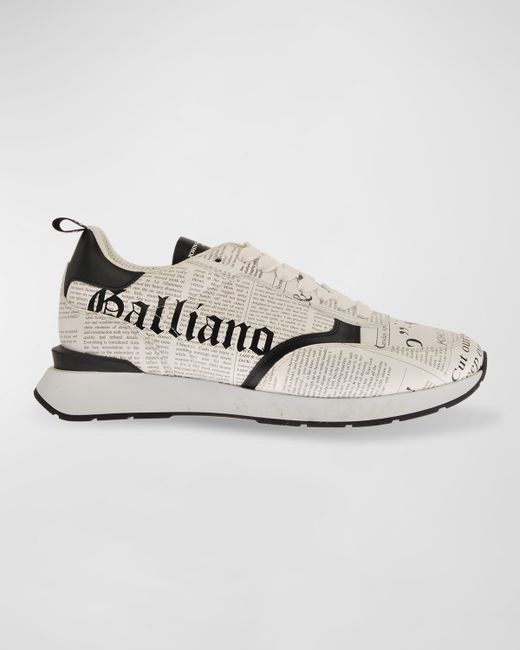 John Galliano Paris Gazette Logo Runner Sneakers