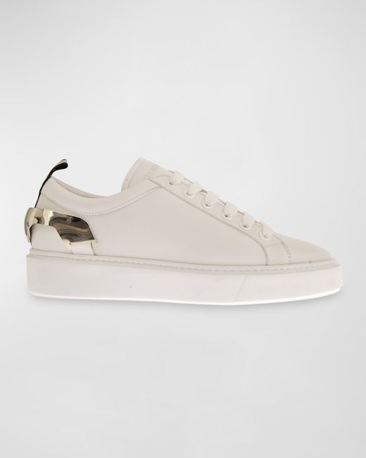 Les Hommes Smooth Leather Low-Top Sneakers