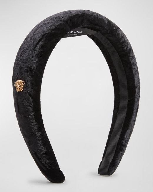 Versace Medusa Padded Velvet Headband