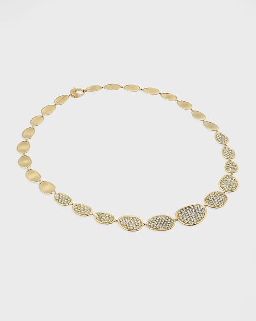 Marco Bicego 18K Gold Lunaria Pave Diamond Necklace