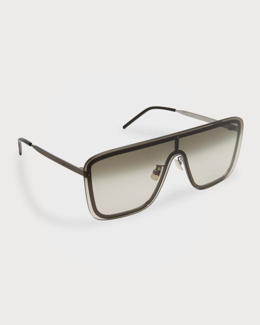 Saint Laurent Gradient Metal Shield Sunglasses