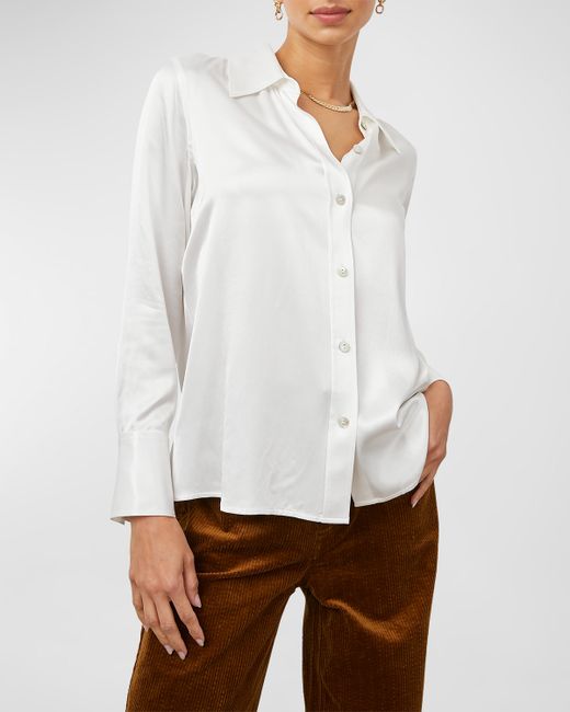 Rails Andrea Satin Button-Front Shirt