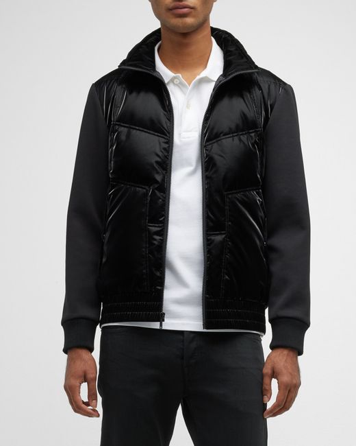 Karl Lagerfeld Mixed-Media Quilted Jacket