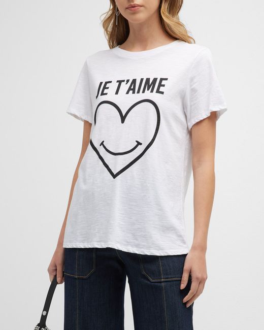 Cinq a Sept Smiling Heart Cotton Graphic Tee