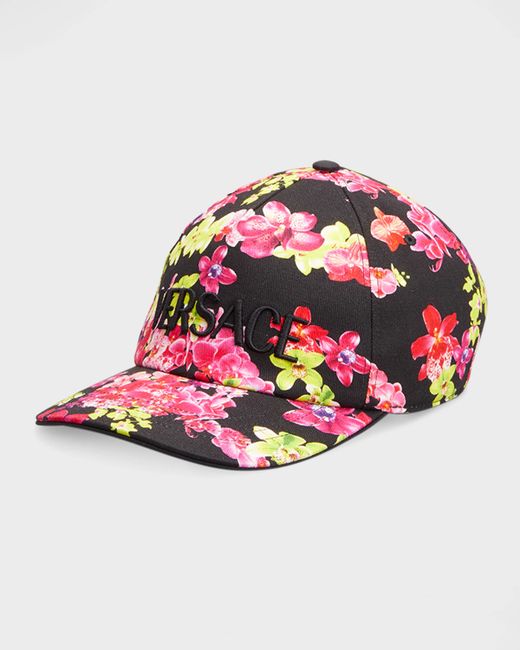 Versace Orchid-Print Baseball Hat