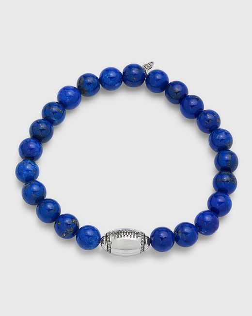 Sydney Evan Lazuli Bead Bracelet with Football