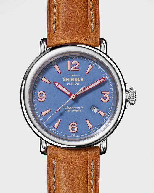 Shinola Jim Thorpe Great American Series Runwell Automatic Watch Gift Set 45mm