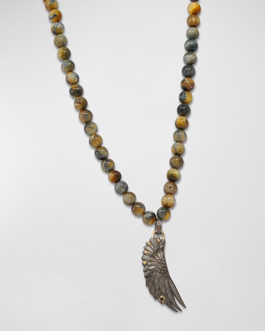 Armenta Pyrite Beaded Necklace 32L