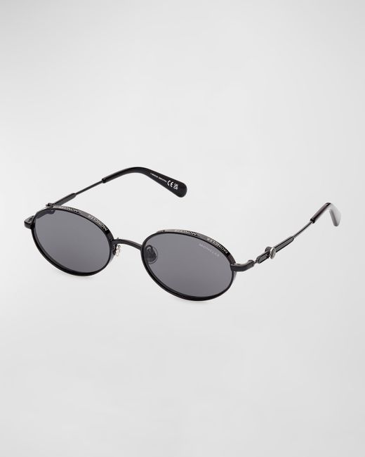 Moncler Lunettes Tatou Round Metal Sunglasses