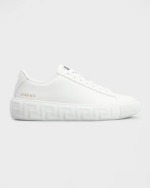 Versace Leather Low-Top Classic Sneakers