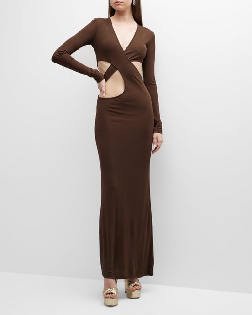 Zeynep Arcay Jersey Midi Dress w Cutouts