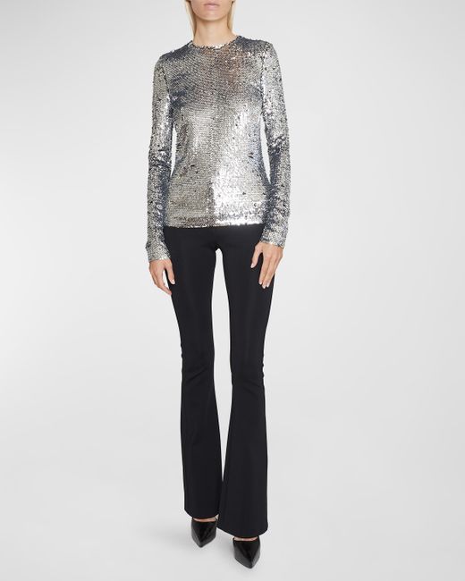Givenchy Sequin Embroidered Long-Sleeve Top