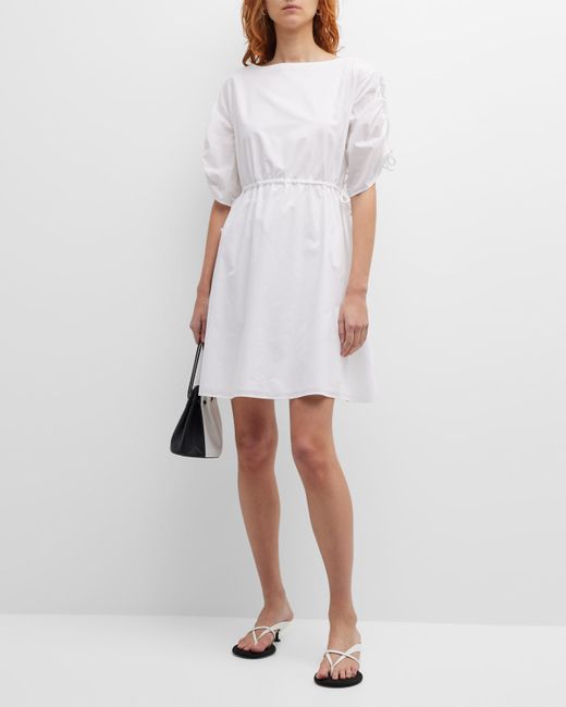Emporio Armani Ruched-Sleeve A-Line Mini Dress