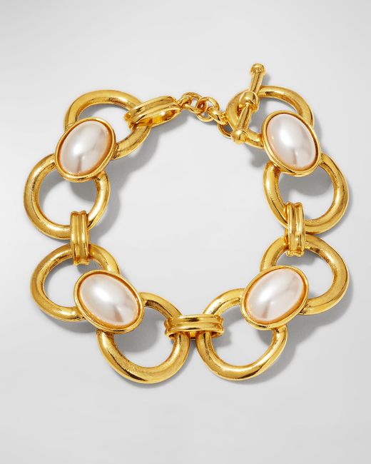 Ben-Amun Pearly Chain Toggle Bracelet