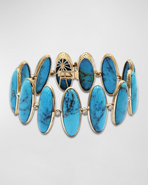 Stephen Dweck Turquoise and Diamond Bracelet