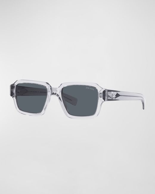 Prada Clear Rectangle Sunglasses