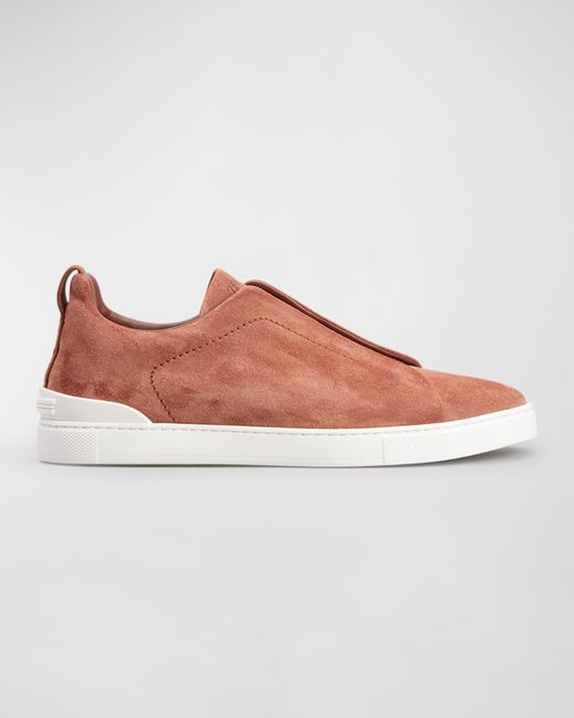 Z Zegna Triple Stitchtrade Slip-On Suede Low-Top Sneakers