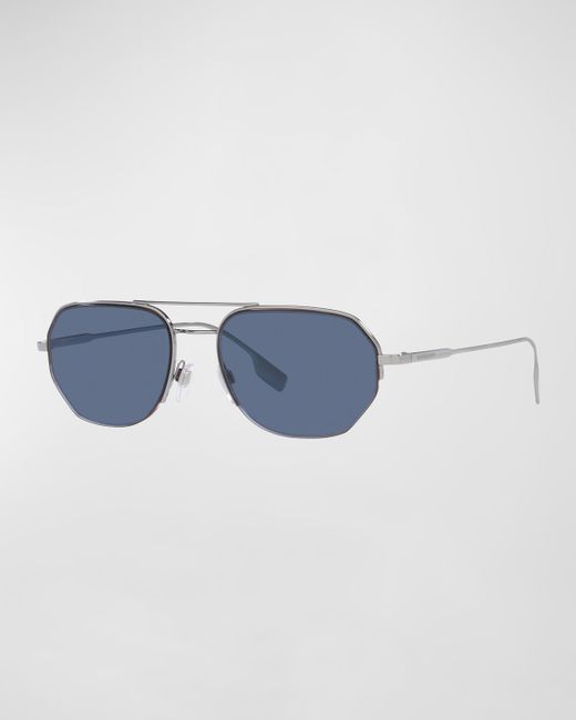 Burberry Double-Bridge Aviator Sunglasses