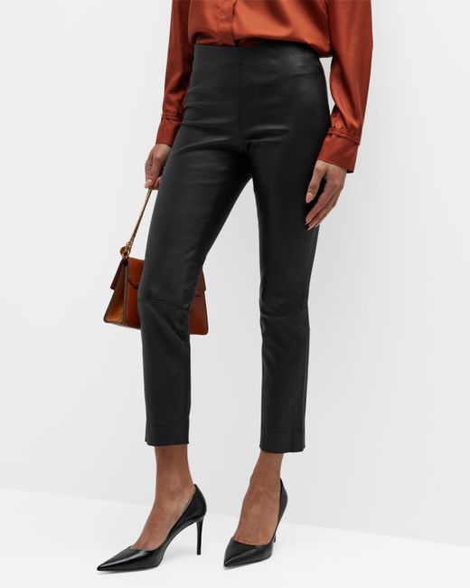 Vince Cropped Leather Leggings