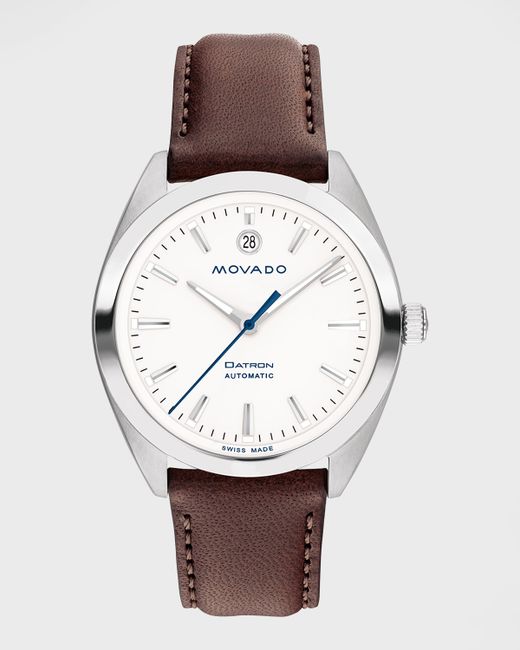 Movado Datron Heritage Series Automatic Leather Watch 40mm