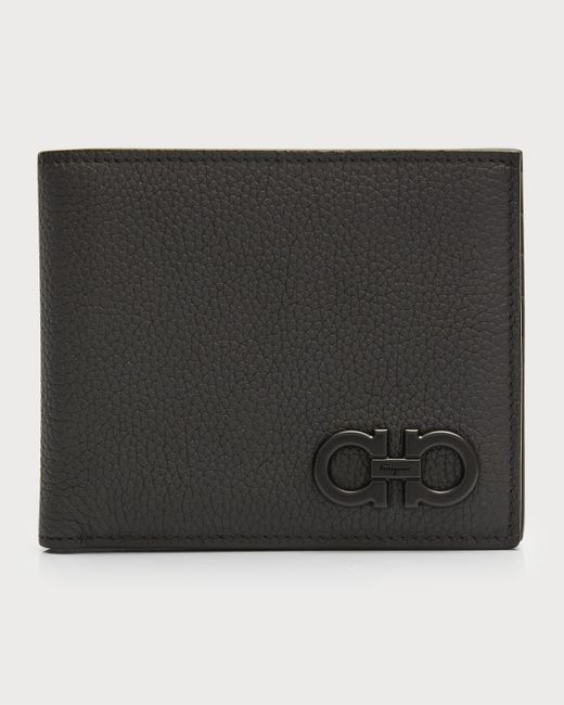 Salvatore Ferragamo Tonal Gancini Leather Bifold Wallet